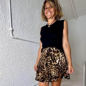 FALDA CORTA MARIA VOLADO ANIMAL PRINT